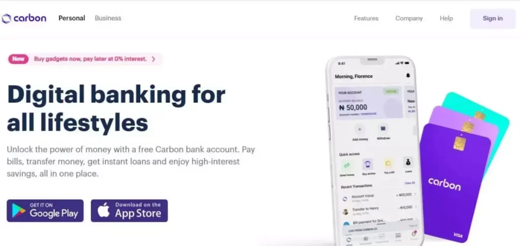 Carbon Loan Apps